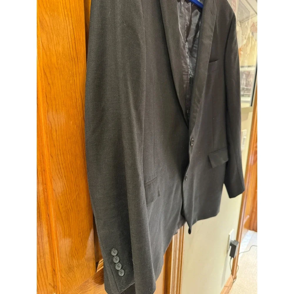 Brooks Brothers 1818 Regent Fit Blazer Charcoal Grey Wool Vitale Barberis 46R‎